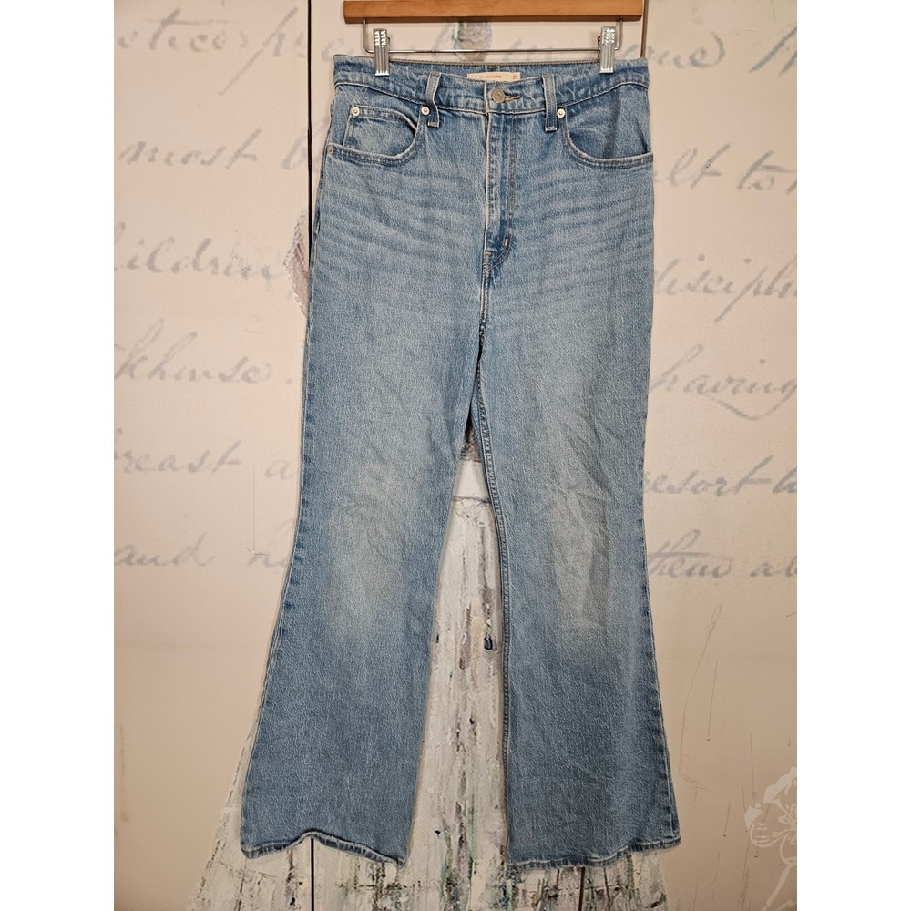 Levi's Premium 70s High Flare Jeans 29 Light Wash Blue High Rise Denim